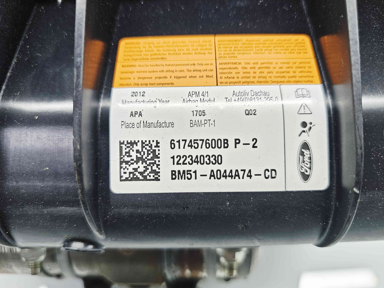 Airbag pasager Ford Focus 3 Turnier [Fabr 2010-2018] BM51-A044A74-CD - imagine 3