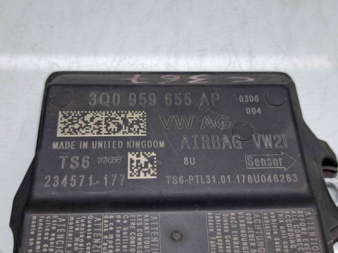 Calculator airbag Volkswagen Passat B8 (3G2) [Fabr 2015-prezent] 3Q0959655AP 1.6 TDI DCXA 88KW / 120CP