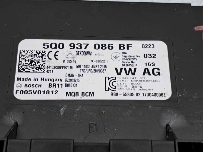  Modul confort Volkswagen Passat B8 (3G2) [Fabr 2015-prezent] 5Q0937086BF