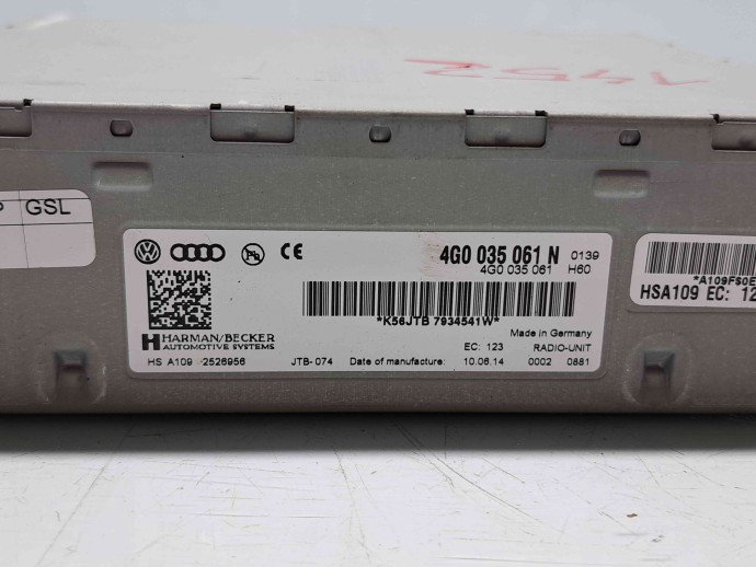  Unitate multimedia Audi A7 Sportback (4GA) [Fabr 2011-2017] 4G0035061N