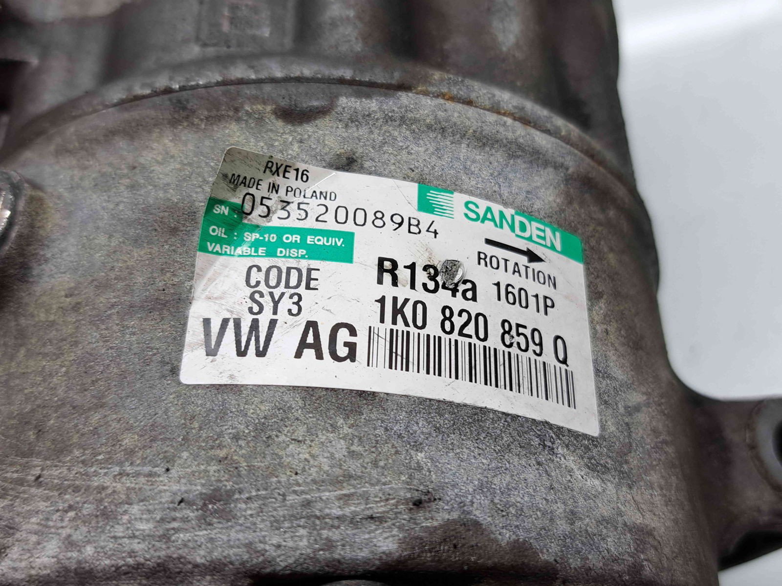 Compresor clima Volkswagen Caddy 3 (2KA, 2KH) [Fabr 2004-2009] 1K0820859Q 1.9 TDI BLS 77KW / 105CP - imagine 2