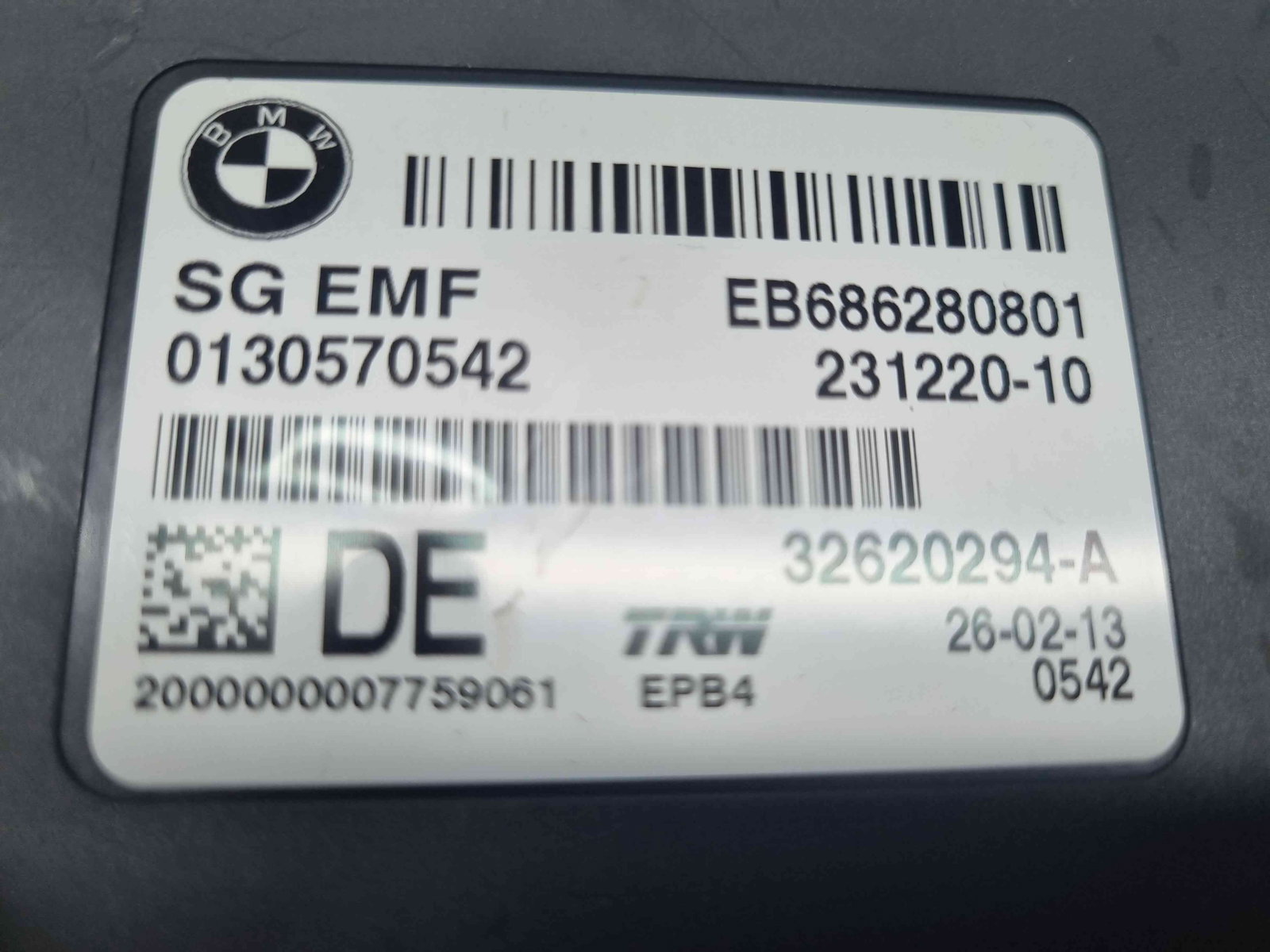 Calculator frana de mana Bmw 5 (F10) [Fabr 2011-2016] 32620294-A 2.0 N47D20 135KW / 184CP - imagine 4