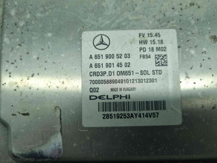 Calculator motor ECU Mercedes Clasa C Combi (W205) [Fabr 2015-prezent] A6519005203  /  A6519014502 2.2 CDI 651921 125KW / 170CP