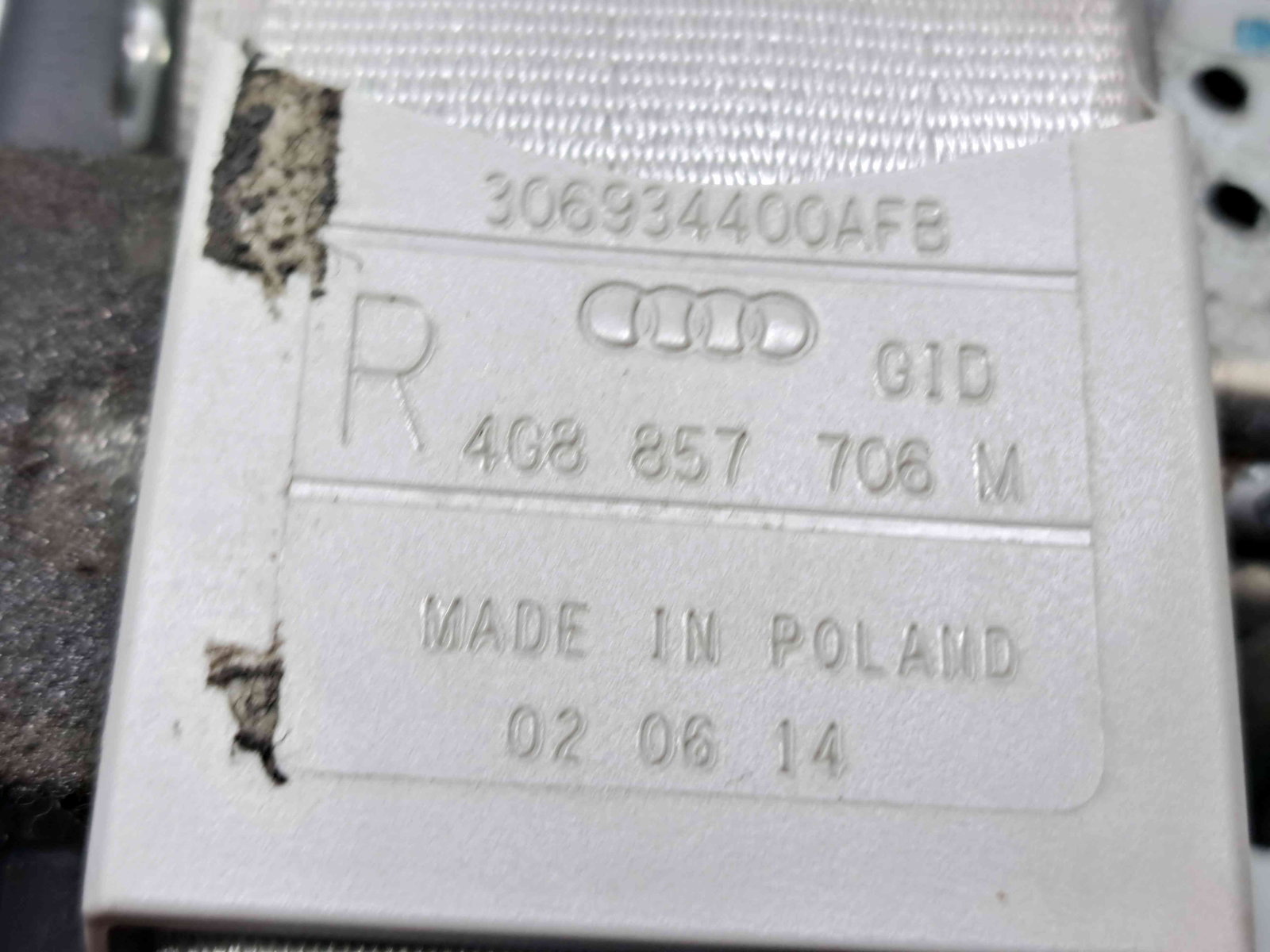 Centura dreapta fata Audi A7 Sportback (4GA) [Fabr 2011-2017] 4G8857706M - imagine 4