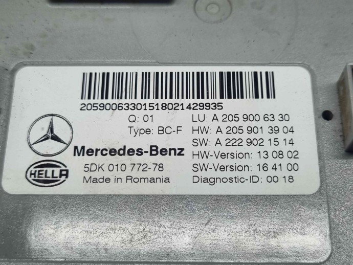Modul confort Mercedes Clasa C Combi (W205) [Fabr 2015-prezent] A2059006330  /  A2059013904  / A2229021514