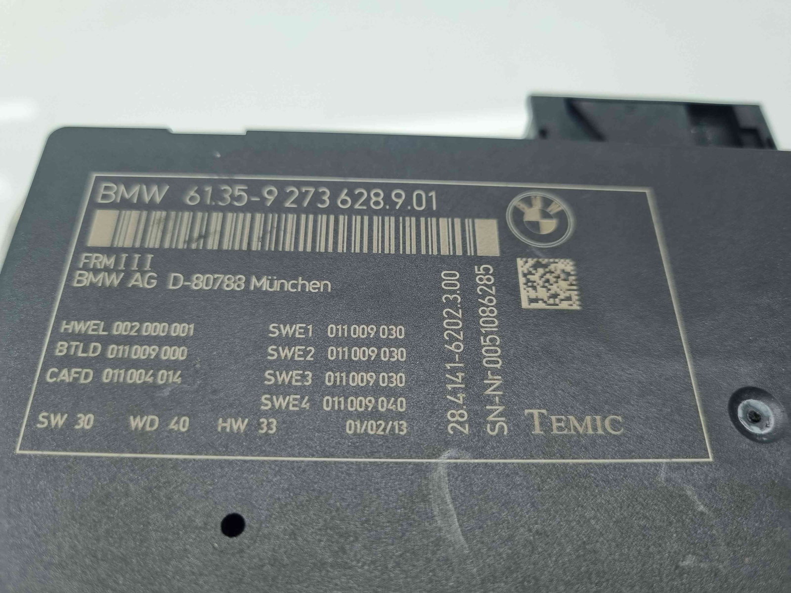 Modul control lumini Bmw 5 (F10) [Fabr 2011-2016] 9273628901 / 61359273628901 - imagine 6