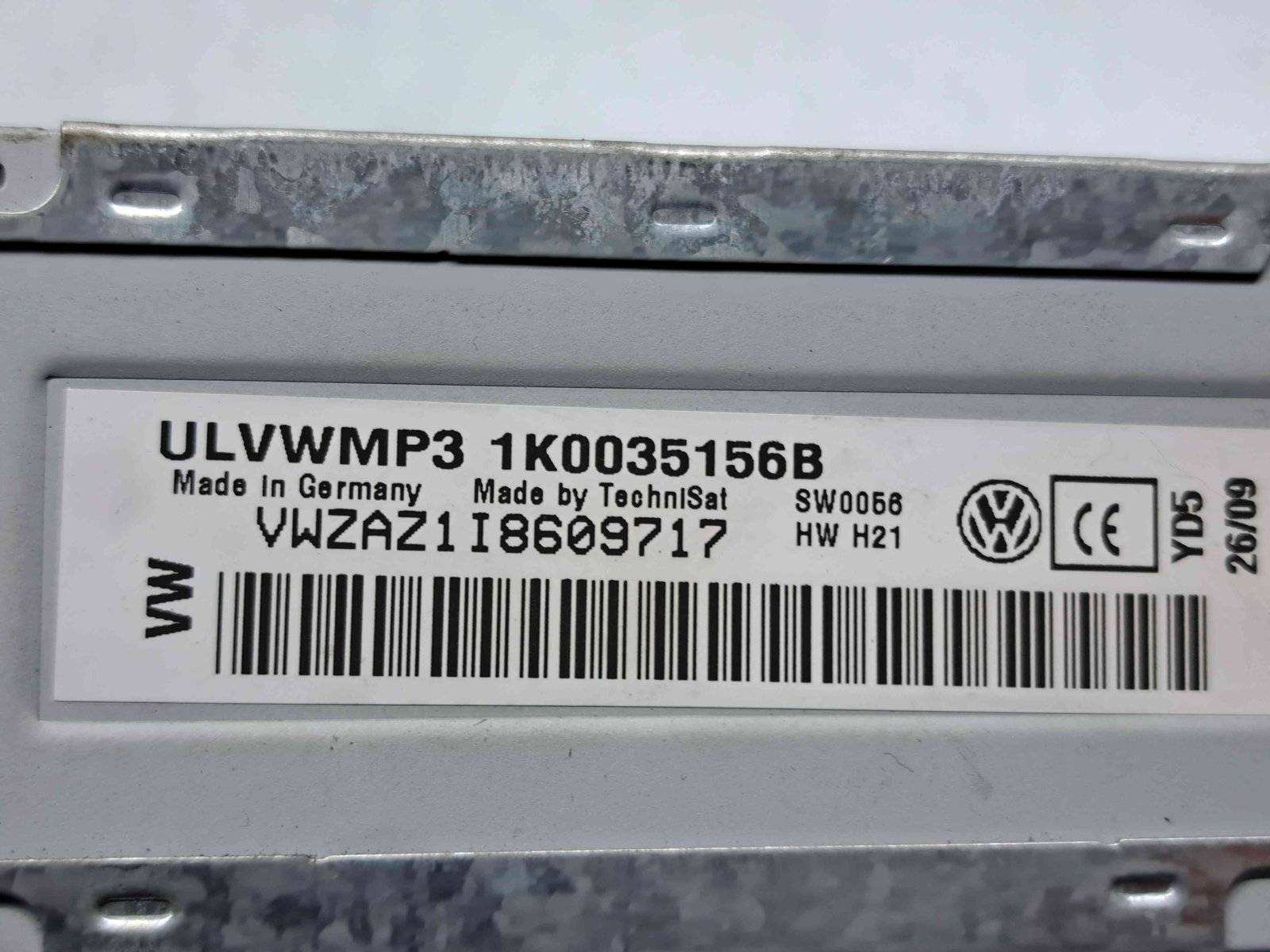 Radio CD Volkswagen Touran (1T1, 1T2) [Fabr 2003-2010] Facelift 1K0035156B - imagine 5