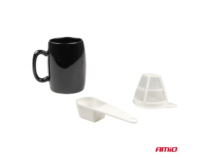 Cafetiera auto pentru TIR, Camion, Autocar, alimentare 24V, putere 250W, volum 150ml