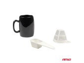 Cafetiera auto pentru TIR, Camion, Autocar, alimentare 24V, putere 250W, volum 150ml