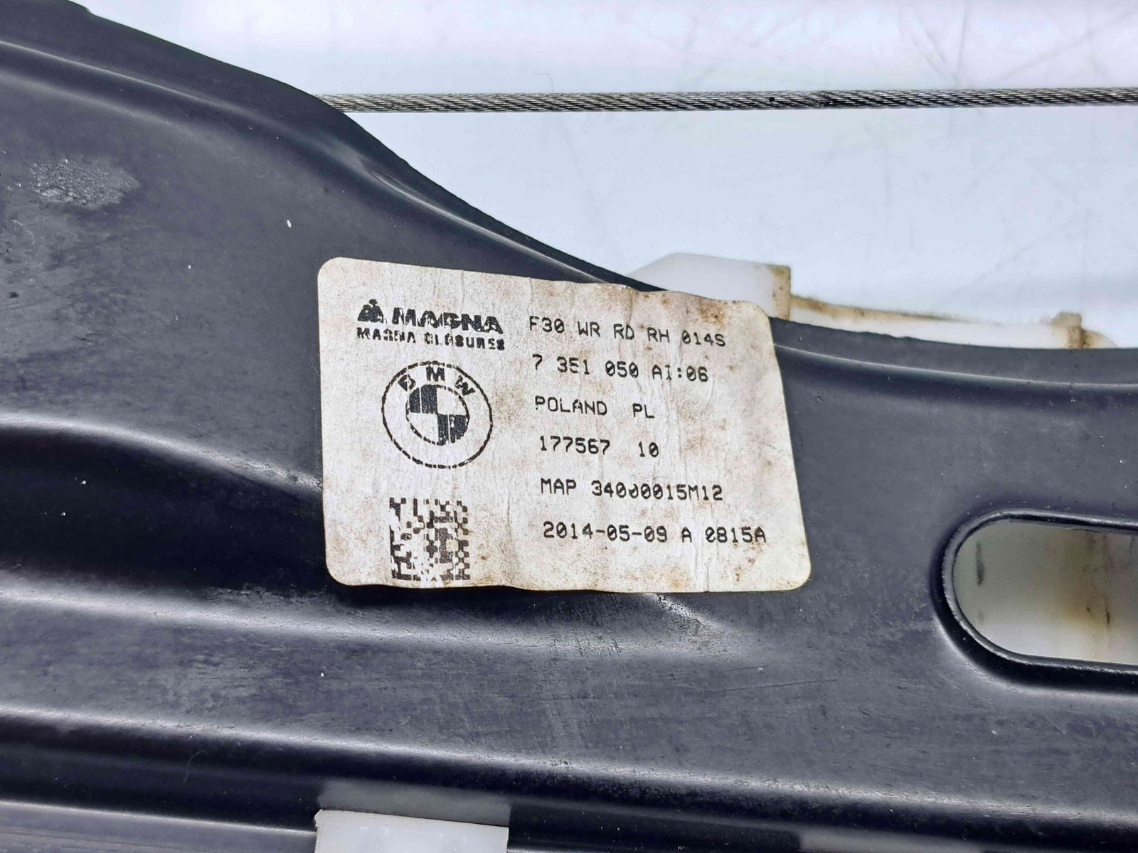 Macara electrica geam dreapta spate Bmw 3 Touring (F31) [Fabr 2012-2017] - imagine 3