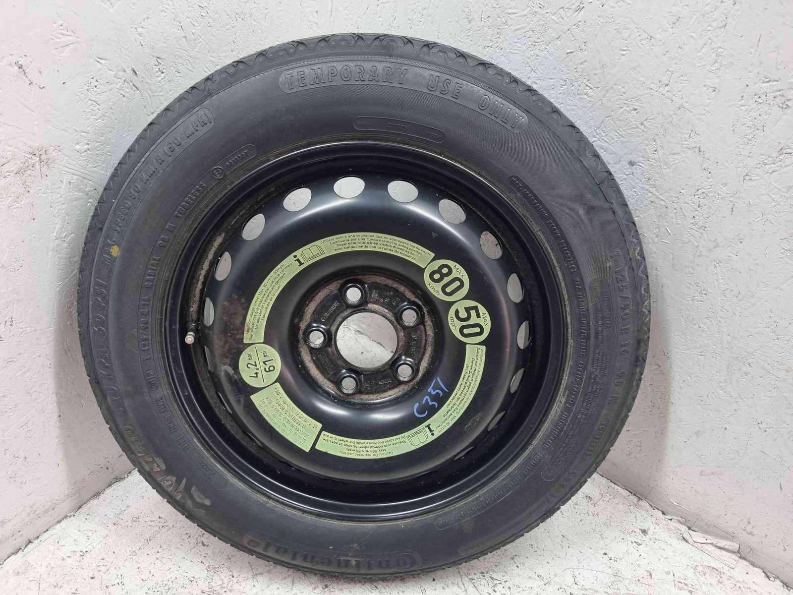 Roata rezerva Mercedes Clasa C Coupe (C204) Facelift AMG [Fabr 2011-2015] - imagine 1