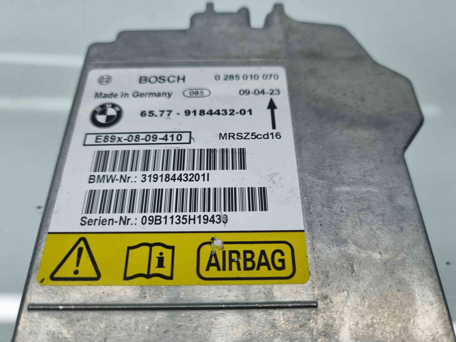Calculator airbag Bmw X1 (E84) [Fabr 2009-2015] 9184432-01 2.0D N47D20 105KW / 143CP - imagine 2