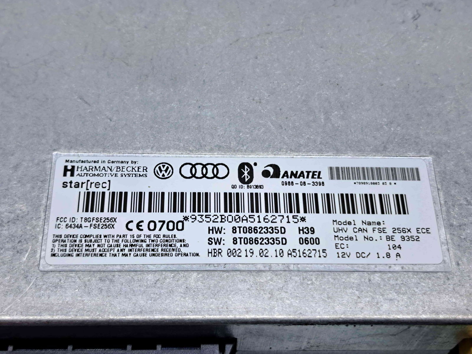 Modul bluetooth AUDI Q5 (8RB) [ Fabr 2008-2016] 8T0862335D - imagine 3