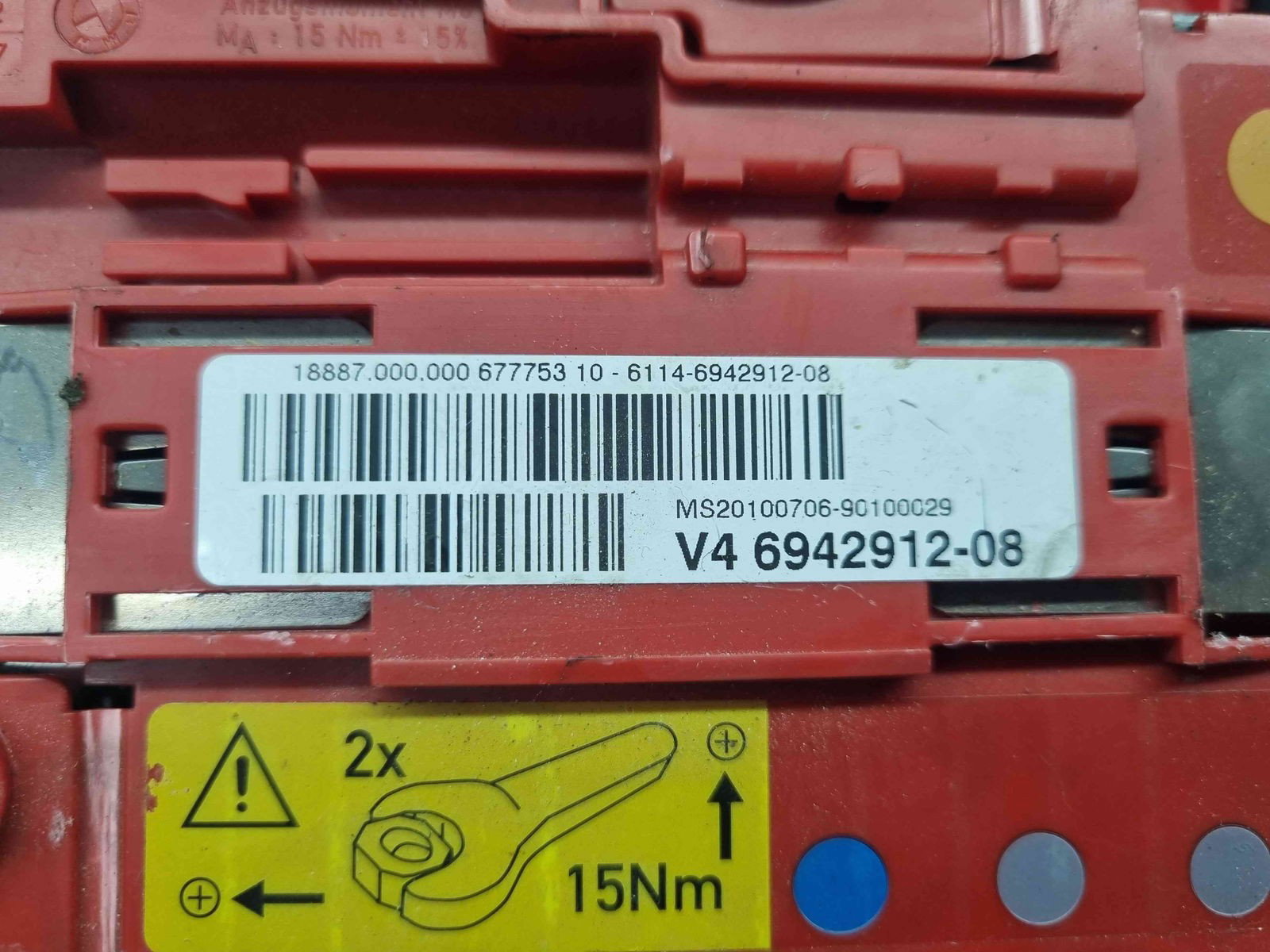 Borna baterie (+) cu capsa Bmw 1 (E81, E87) [Fabr 2004-2010] 6942912-08 - imagine 3