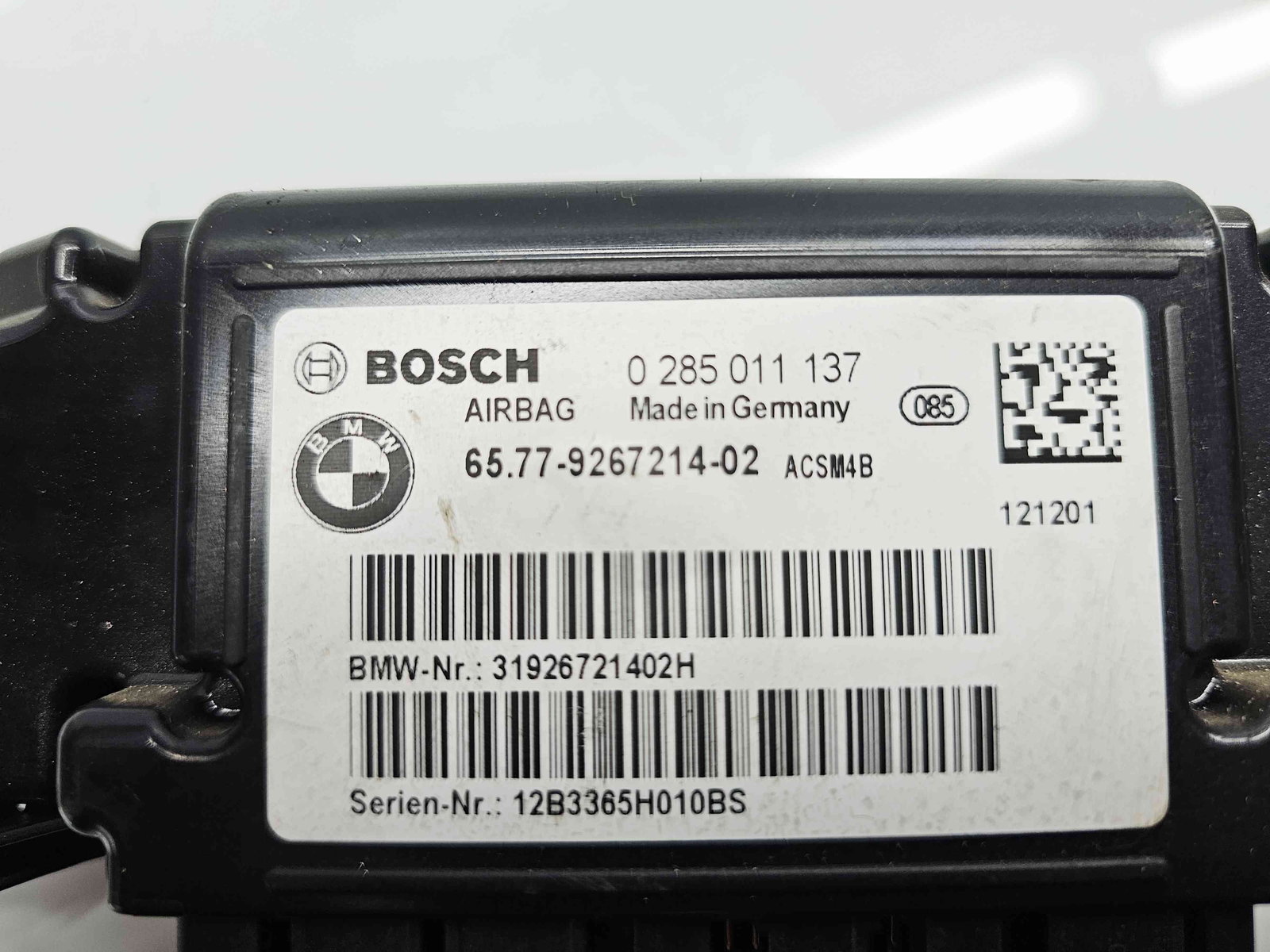 Calculator airbag Bmw 3 Touring (F31) [Fabr 2012-2017] 9267214 2.0 N47D20 135KW / 184CP - imagine 4