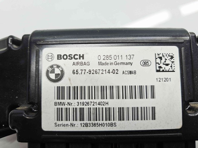 Calculator airbag  Bmw 1 (F20, F21) [Fabr 2011-2017] 9267214 2.0 N47D20 135KW / 184CP