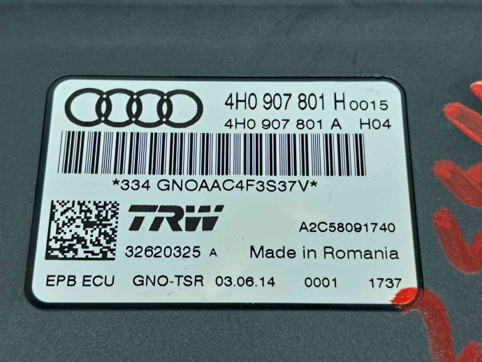 Calculator frana de mana  AUDI A6 (4G5, C7) [Fabr 2011-2017] 4H0907801H 4.0 TFSI CEUC 309KW / 420CP