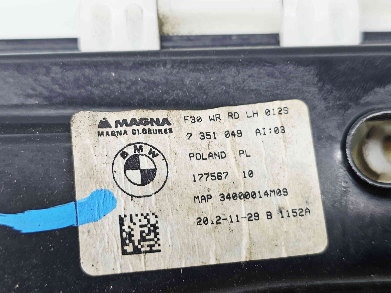 Macara electrica geam stanga spate Bmw 3 Touring (F31) [Fabr 2012-2017] - imagine 2