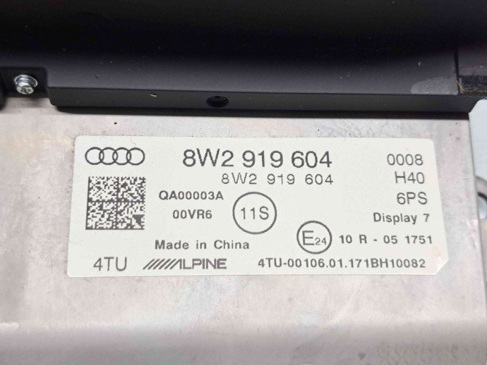  Display bord Audi A4 (8W2, B9) [Fabr 2015-2023] 8W2919604