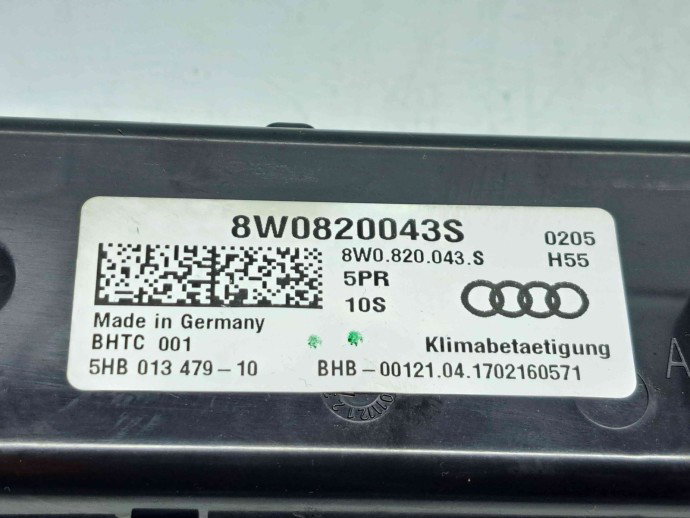  Panou comanda clima AUDI A5 Sportback (F5A, 9T) [Fabr 2016-prezent] 8W0820043S
