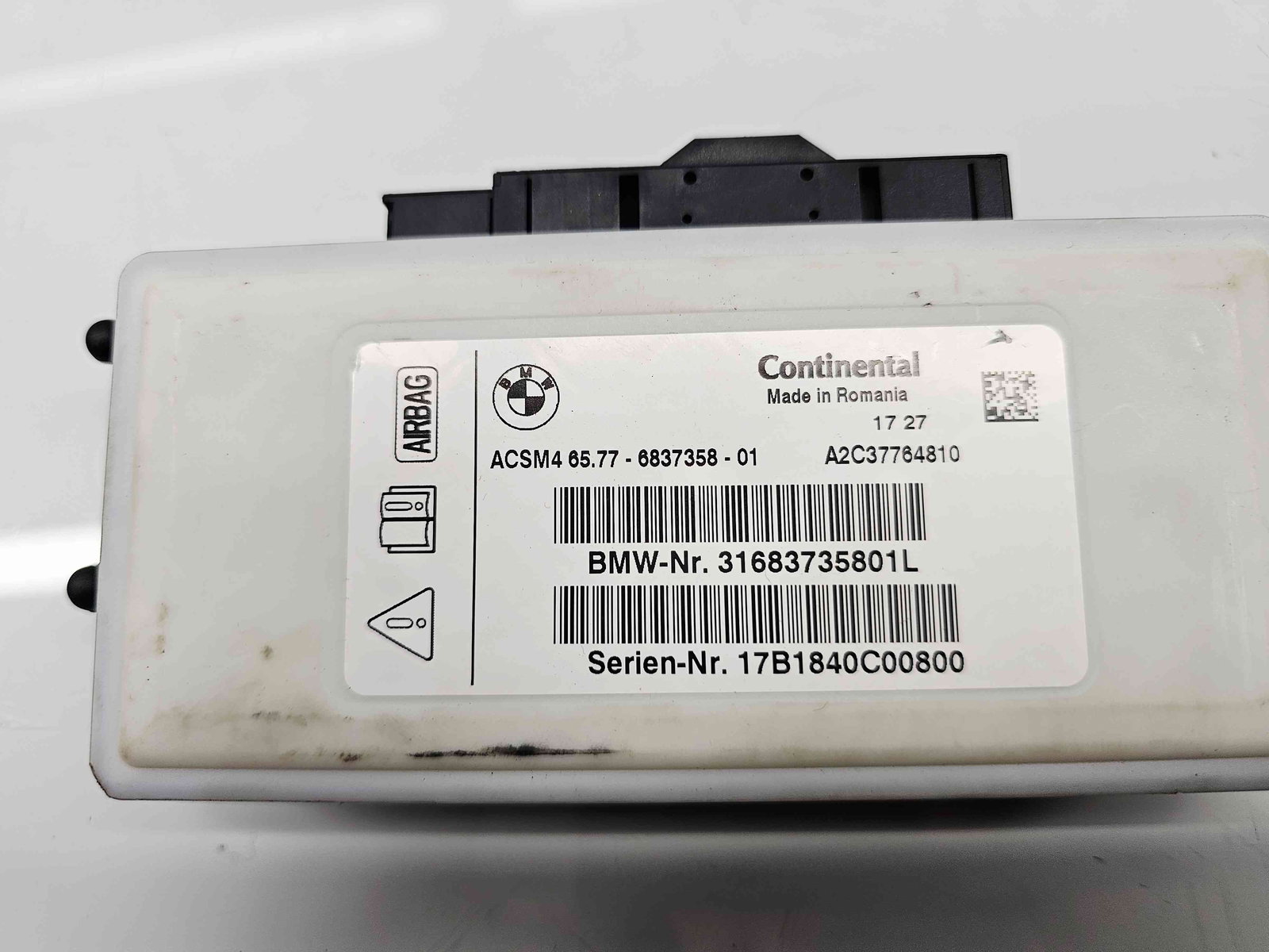 Calculator airbag Bmw X3 (F25) [Fabr 2010-2017] 6837358 2.0 B47D 140KW / 190CP - imagine 2