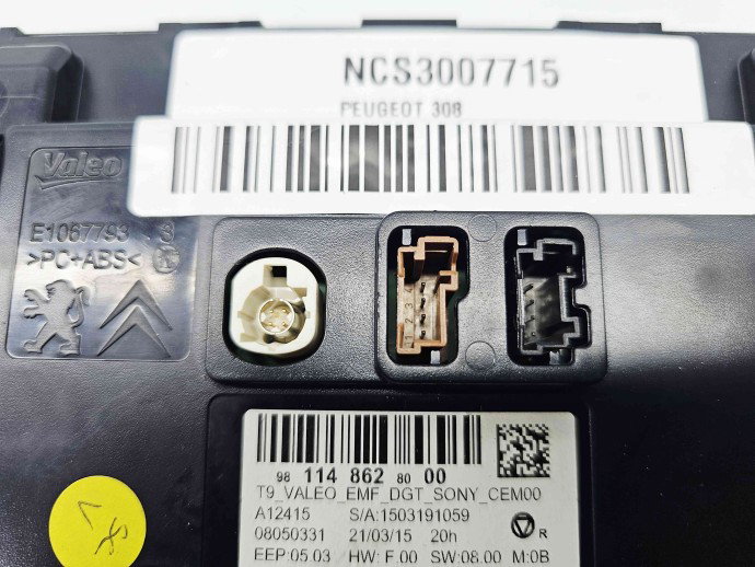  Display bord Peugeot 308 (II) [Fabr 2013-2020] 981148628000