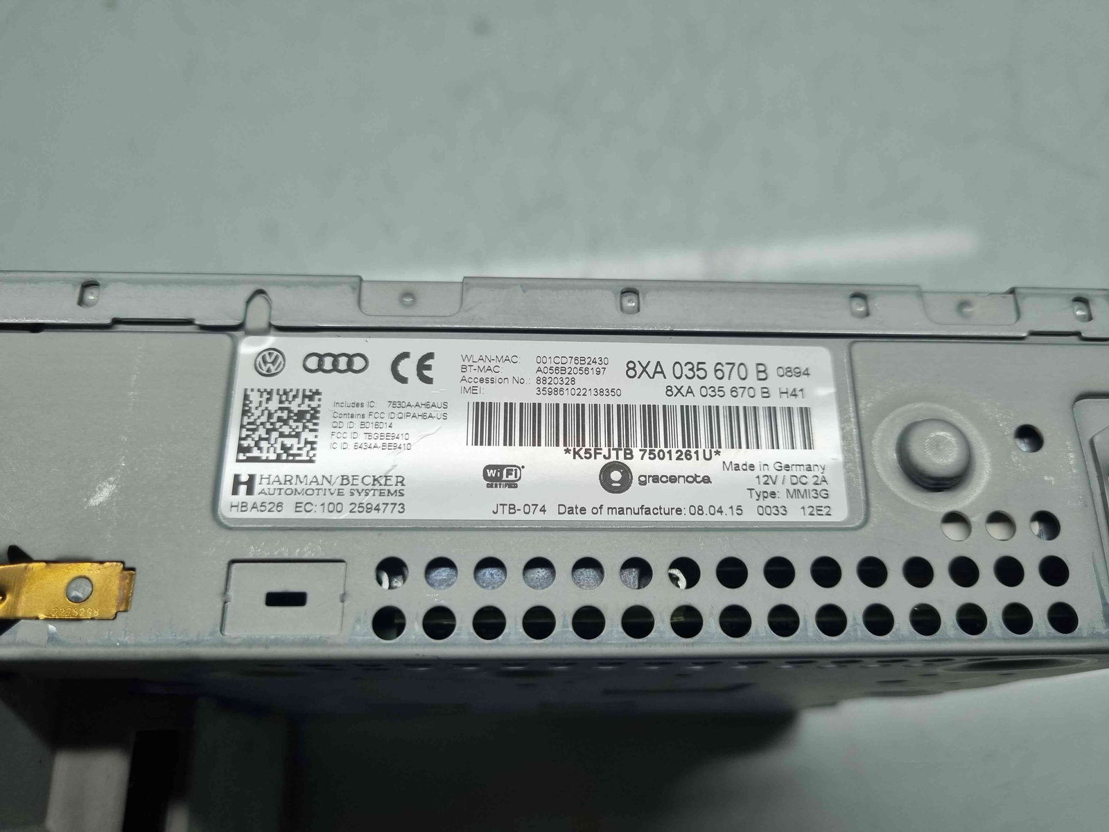 Radio CD cu navigatie Audi A1 Sportback (8XF) [Fabr 2011-2018] 8XA035670B - imagine 7