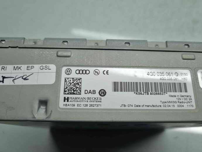  Unitate multimedia Audi A1 Sportback (8XF) [Fabr 2011-2018] 4G0035061Q