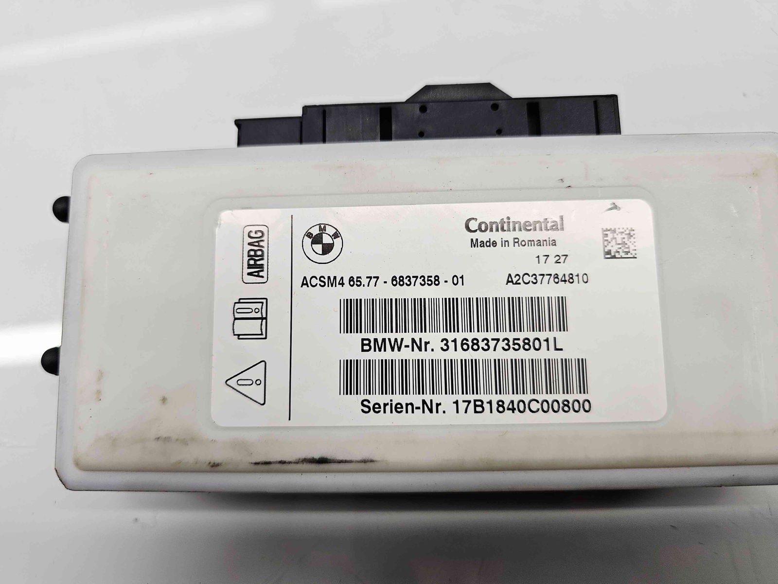 Calculator airbag Bmw 5 (F10) [Fabr 2011-2016] 6837358 2.0 B47D 140KW / 190CP - imagine 4