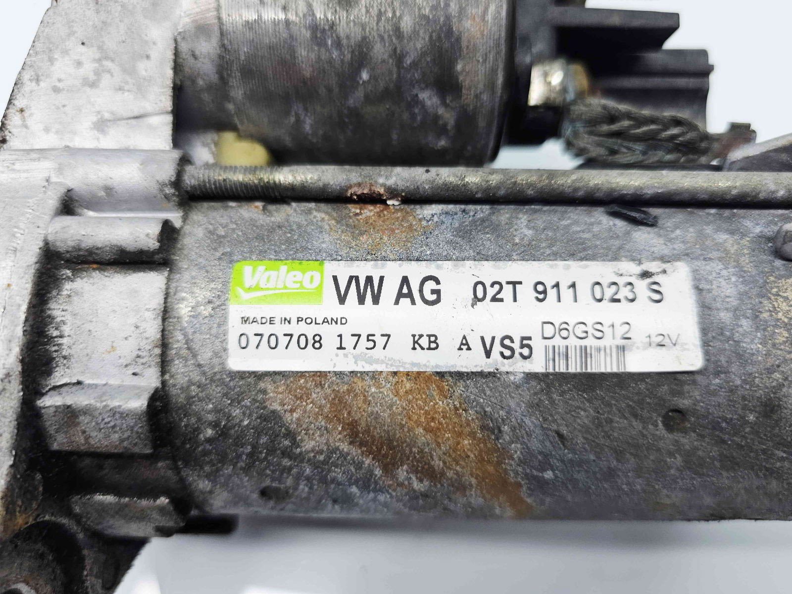 Electromotor 10 dinti Volkswagen Touran (1T1, 1T2) [Fabr 2003-2010] 02T911023S 1.2 Benz BZG51KW / 70CP - imagine 6