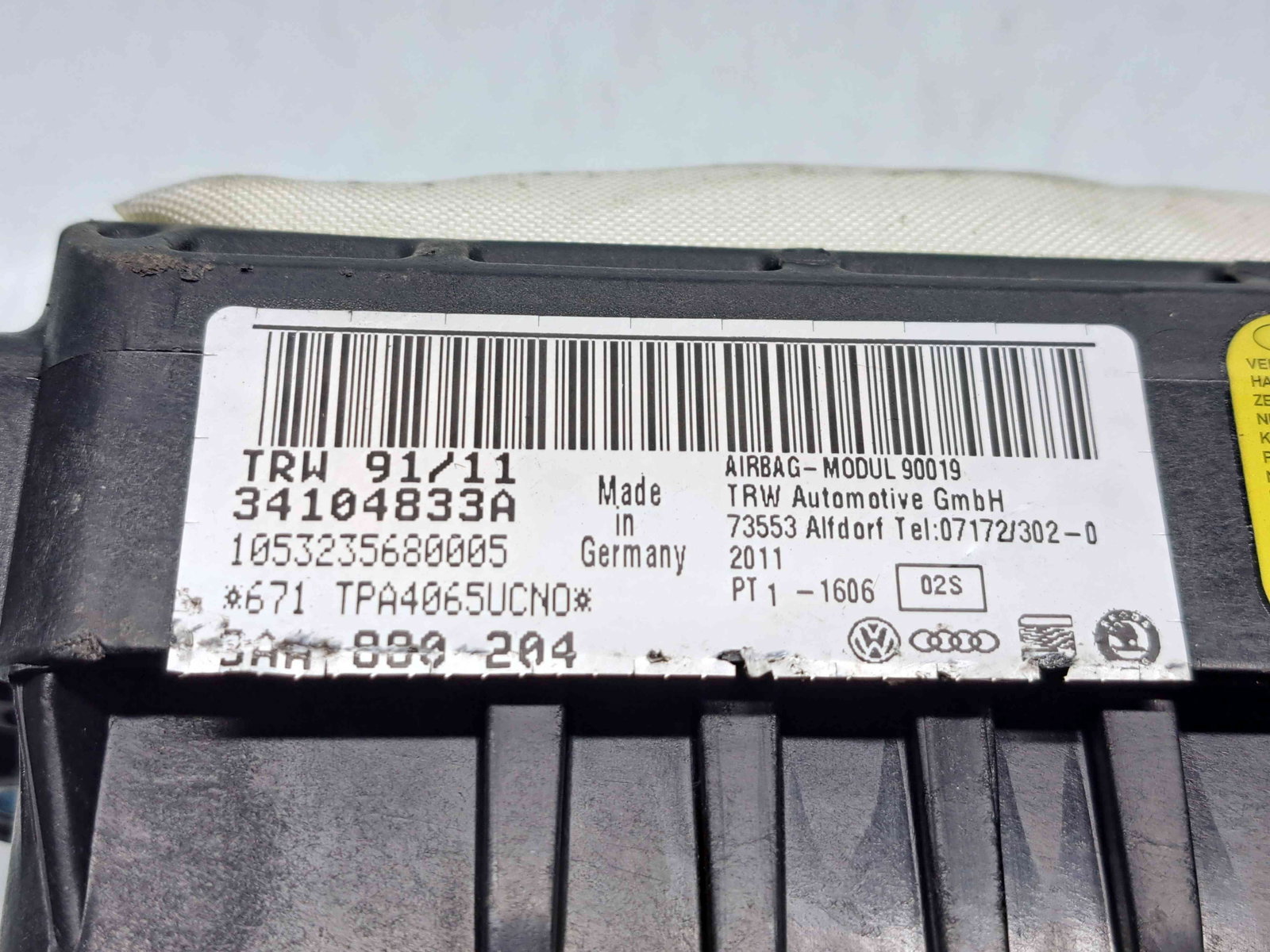 Airbag pasager Volkswagen Passat B7 (362) [Fabr 2010-2014] 3AA880204 - imagine 4