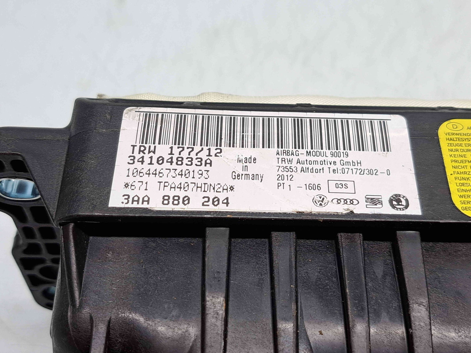 Airbag pasager Volkswagen Passat B7 (365) Variant [Fabr 2010-2014] 3AA880204 - imagine 3