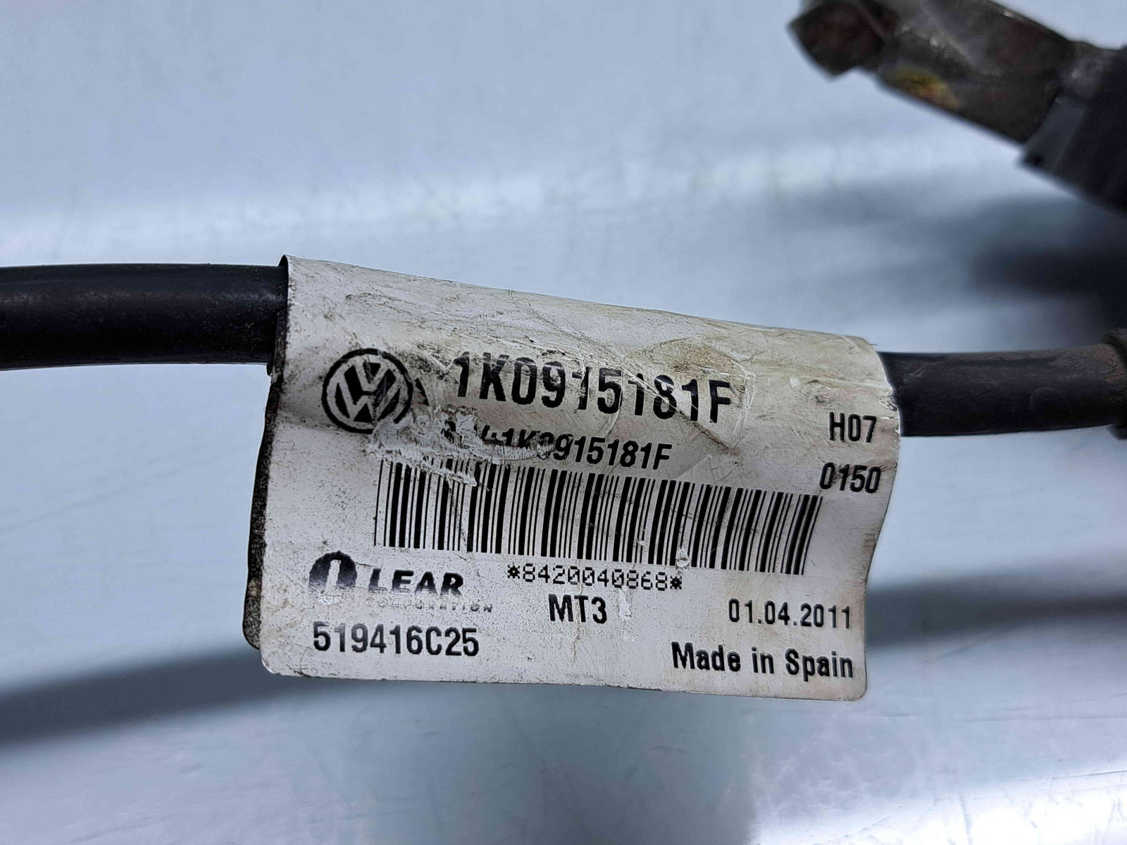 Borna baterie (-) Volkswagen Passat B7 (362) [Fabr 2010-2014] 1K0915181F - imagine 4