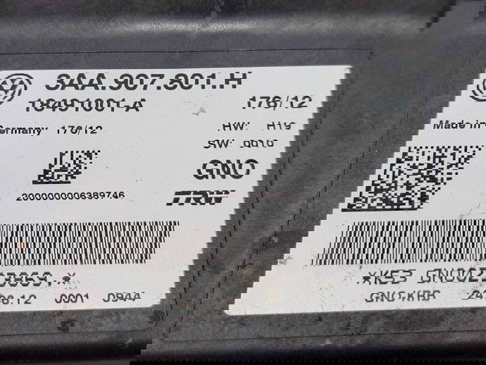 Calculator frana de mana Volkswagen Passat B7 (365) Variant [Fabr 2010-2014] 3AA907801H 2.0 TDI CFFB 103KW / 140CP