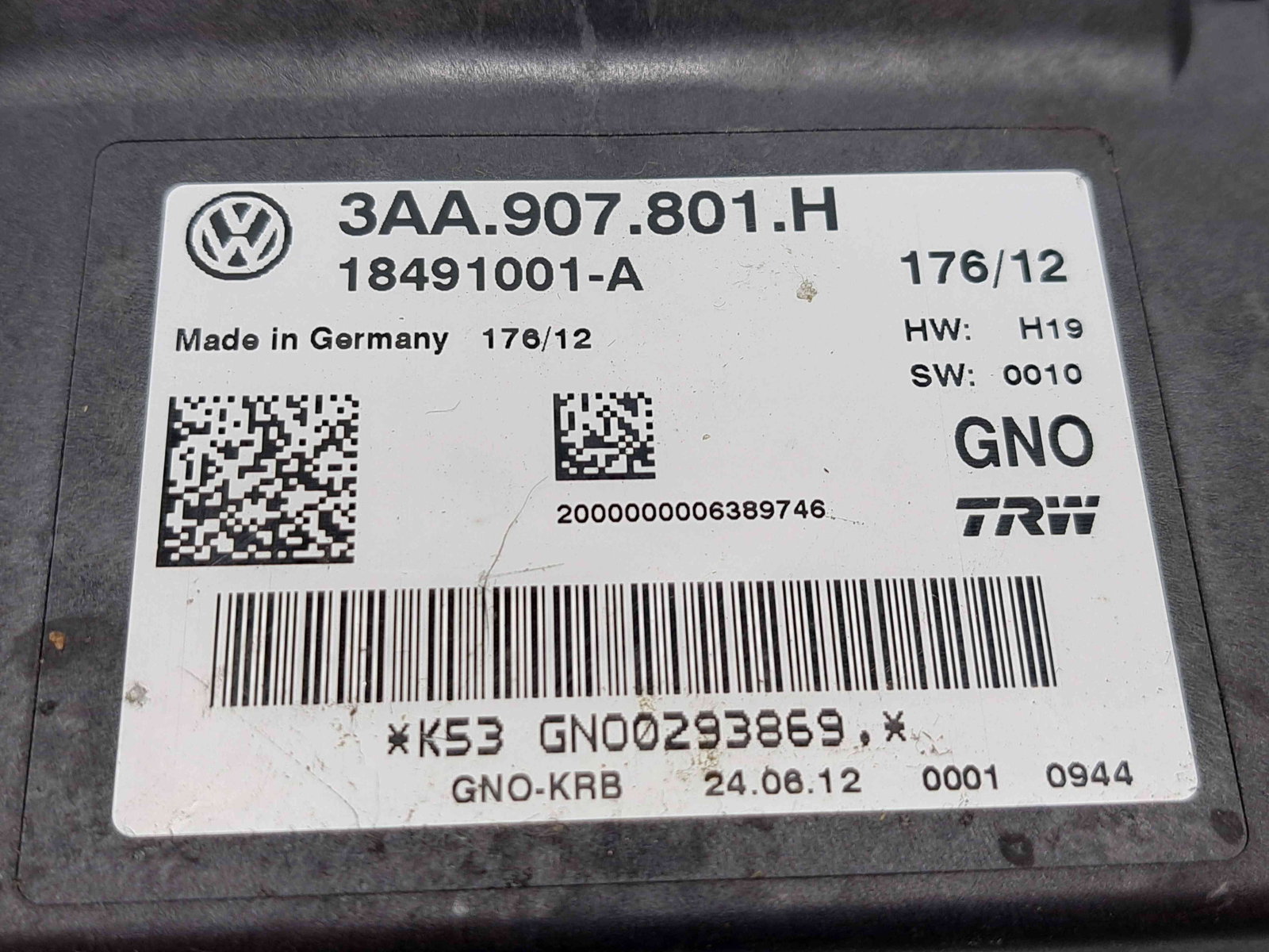 Calculator frana de mana Volkswagen Passat B7 (365) Variant [Fabr 2010-2014] 3AA907801H 2.0 TDI CFFB 103KW / 140CP - imagine 3