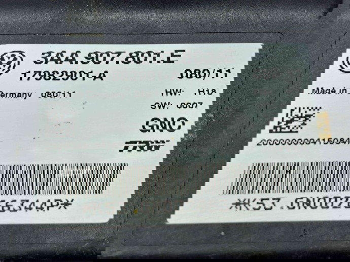 Calculator frana de mana Volkswagen Passat B7 (362) [Fabr 2010-2014] 3AA907801E 2.0 TDI CFFB 103KW / 140CP