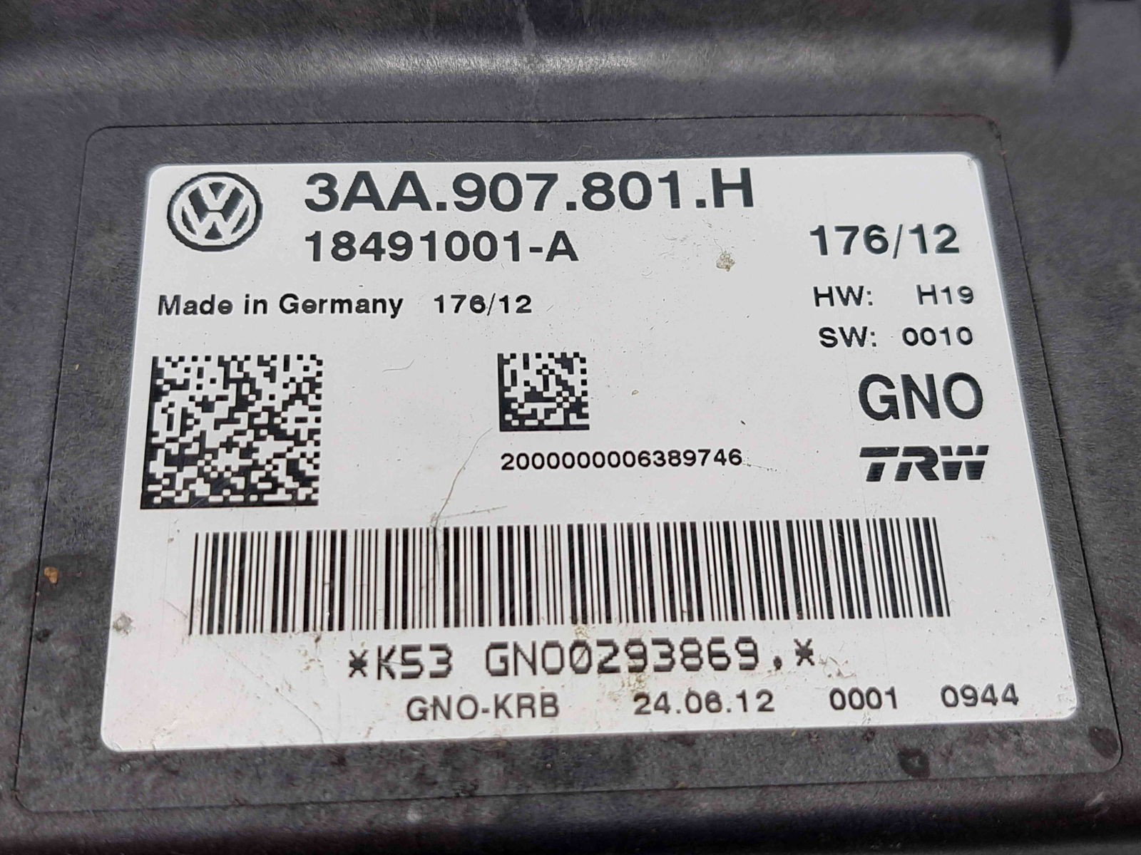 Calculator frana de mana Volkswagen Sharan (7N) [Fabr 2011-prezent] 3AA907801H 2.0 TDI CFFB 103KW / 140CP - imagine 3