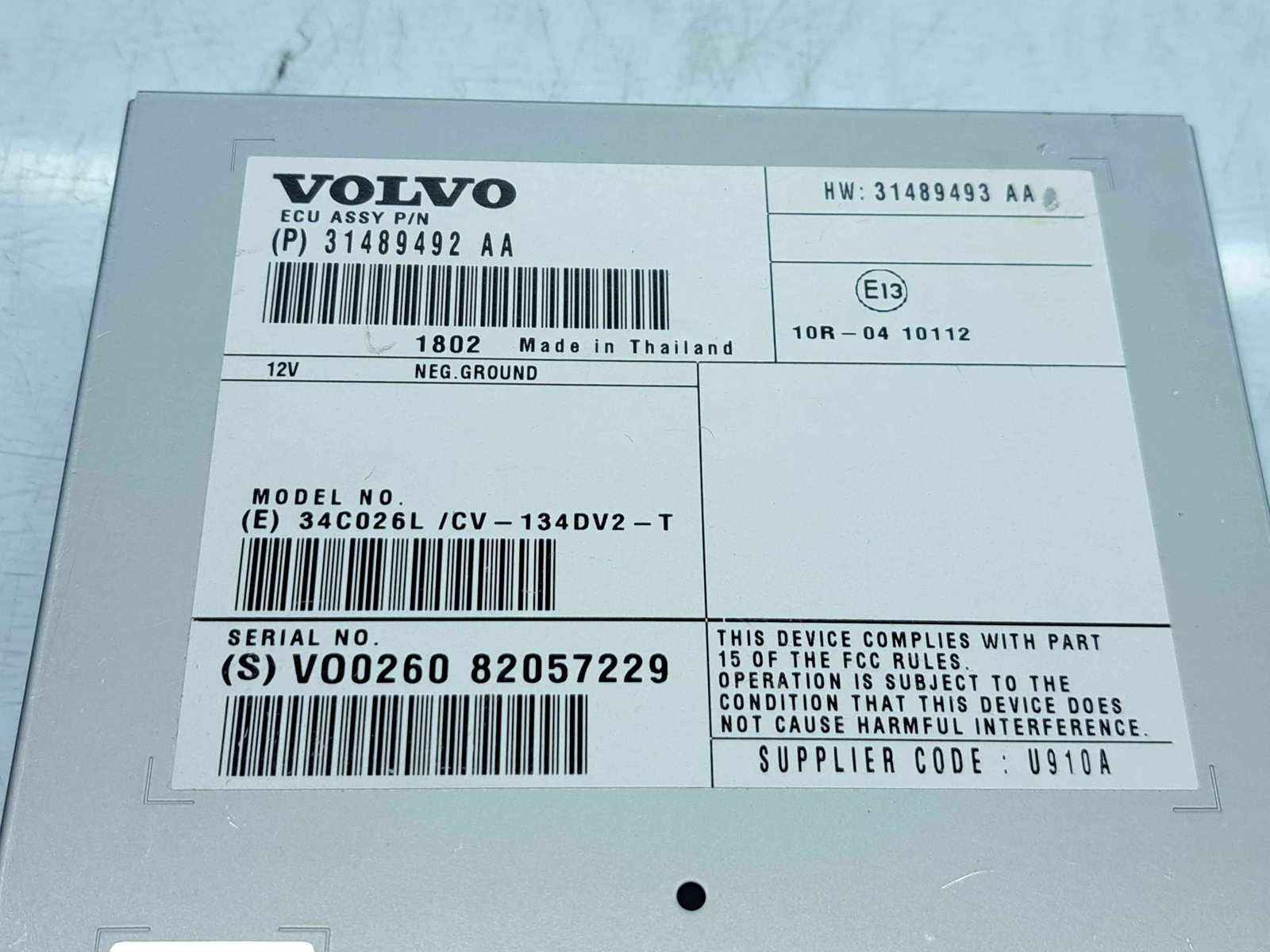 Amplificator audio Volvo V40 II Facelift [Fabr 2013-2019] 31489492AA - imagine 2