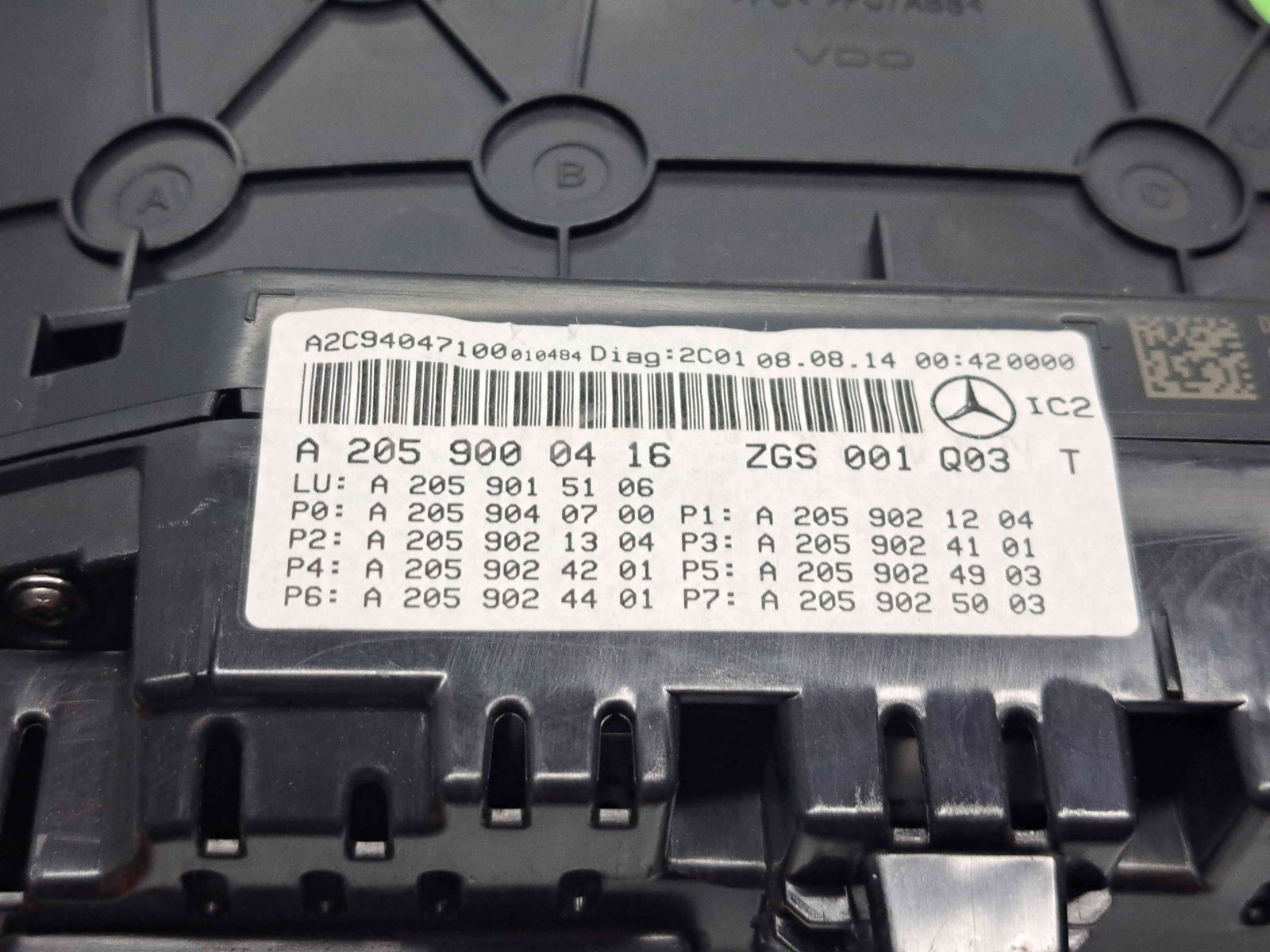 Ceas bord Mercedes Clasa C Combi (W205) [Fabr 2015-prezent] A2059000416 - imagine 5