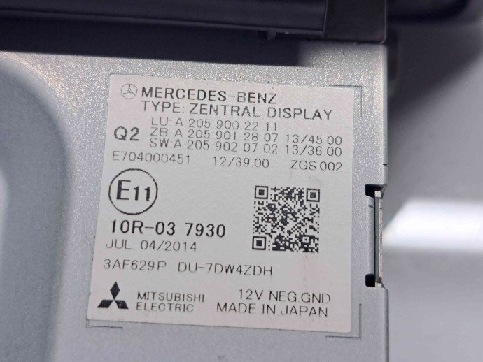 Display bord Mercedes Clasa C Combi (W205) [Fabr 2015-prezent] A2059002211
