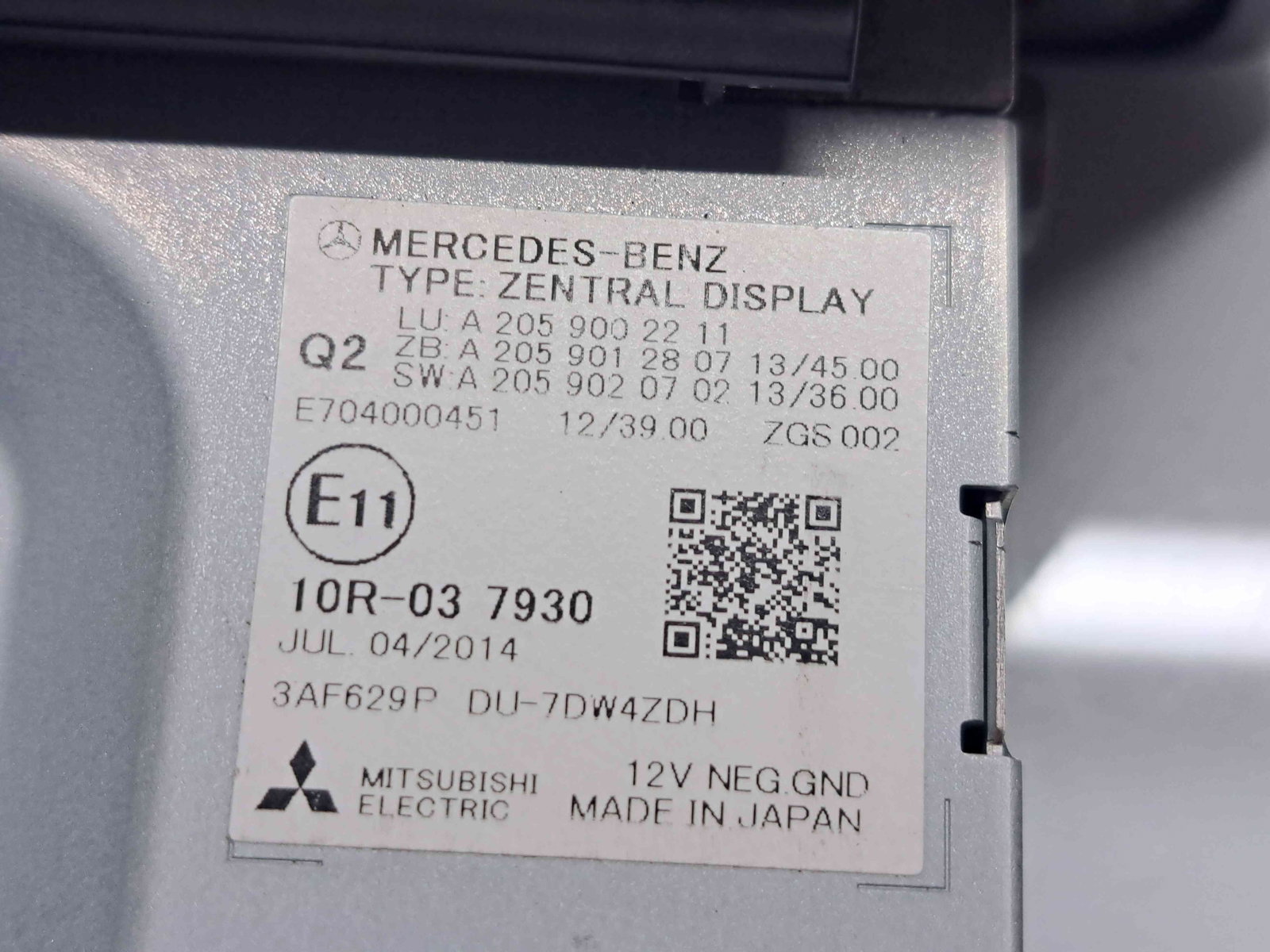 Display bord Mercedes Clasa C Combi (W205) [Fabr 2015-prezent] A2059002211 - imagine 5