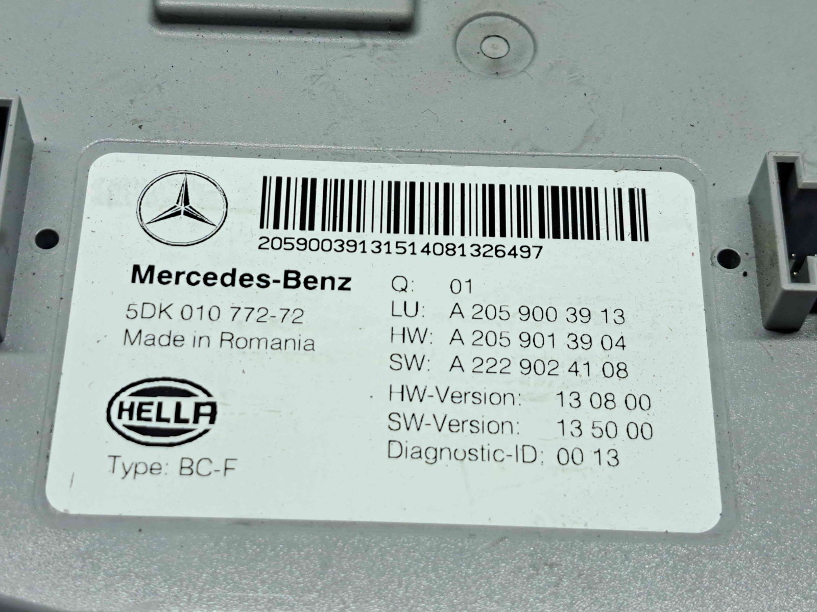Modul confort Mercedes Clasa C Combi (W205) [Fabr 2015-prezent] A2059003913 - imagine 2