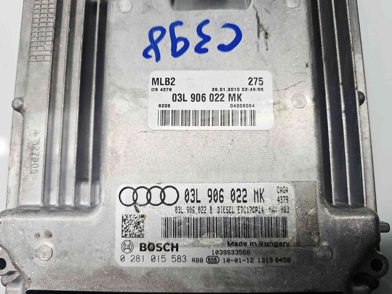 Calculator motor ECU AUDI A5 (8T3) [Fabr 2007-2015] 03L906022MK 2.0 TDI CAGA 105KW / 143CP - imagine 2