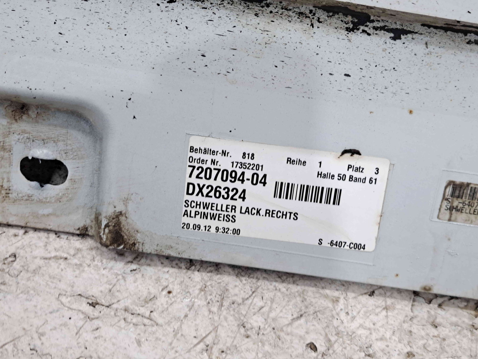 Prag lateral dreapta Bmw 5 (F10) [Fabr 2011-2016] - imagine 5