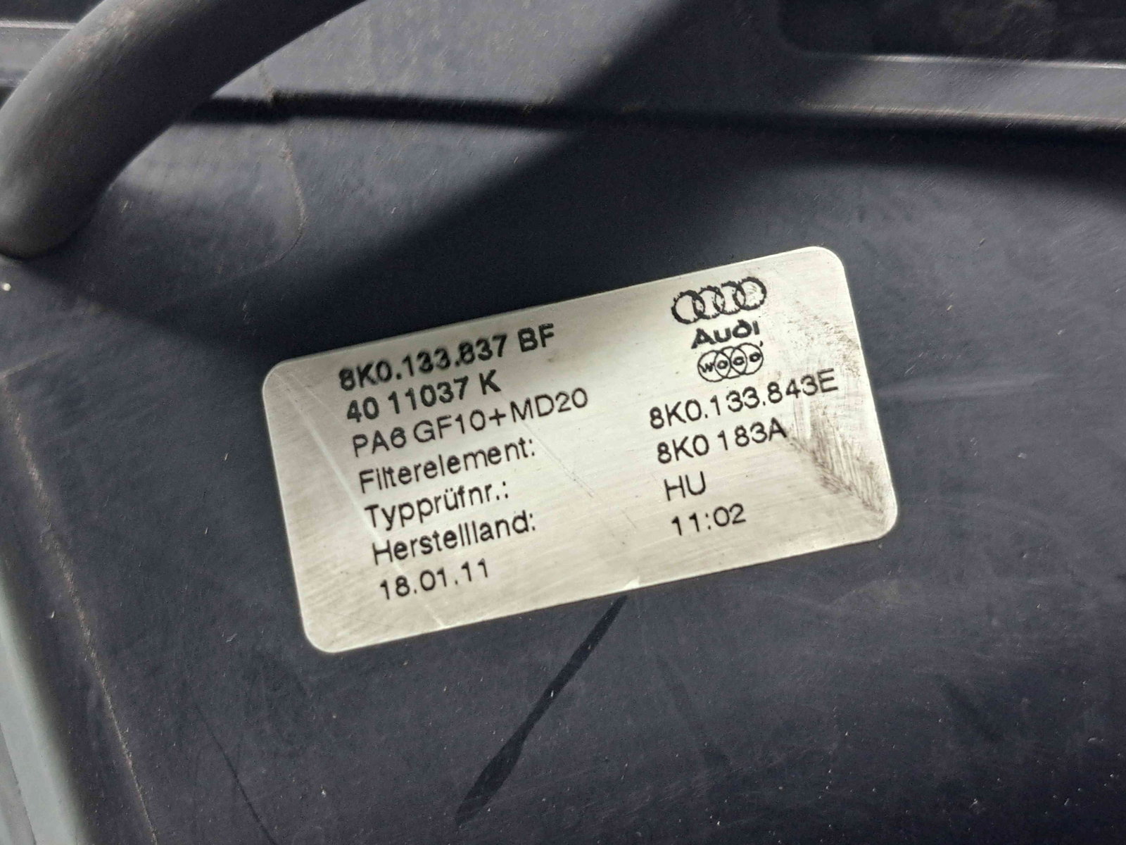 Carcasa filtru aer Audi Q5 (8RB) [Fabr 2008-2016] S-line 8K0133837BF 2.0 TDI CGLB 125KW / 170CP - imagine 5