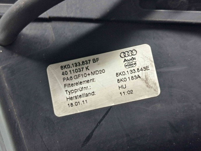 Carcasa filtru aer  AUDI A5 (8T3) [Fabr 2007-2015] 8K0133837BF 2.0 TDI CGLB 125KW / 170CP