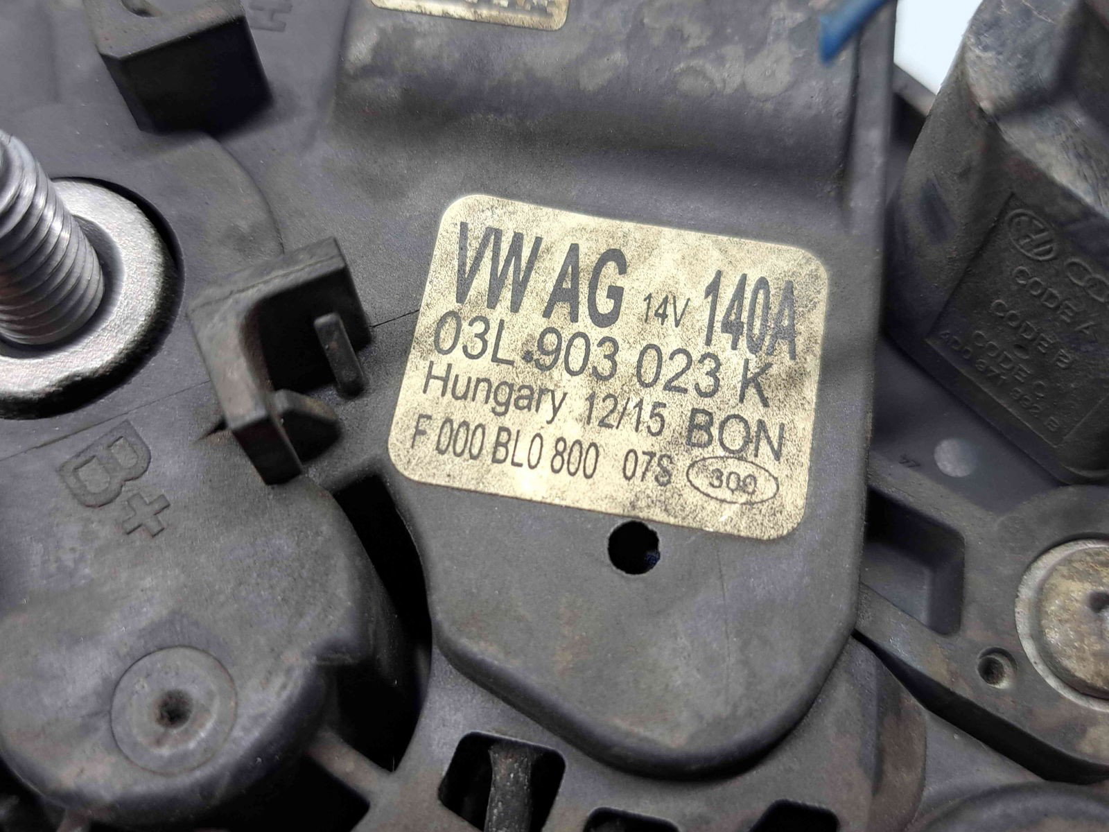 Alternator Seat Leon (5F1) [Fabr 2012-2018] 03L903023K 1.6 TDI CXMA 85KW / 116CP - imagine 2