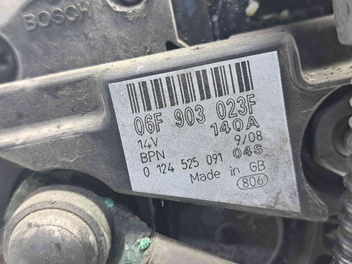 Alternator Audi A3 Sportback (8PA) [Fabr 2004-2013] 06F903023F 1.9 TDI BXE 77KW / 105CP  