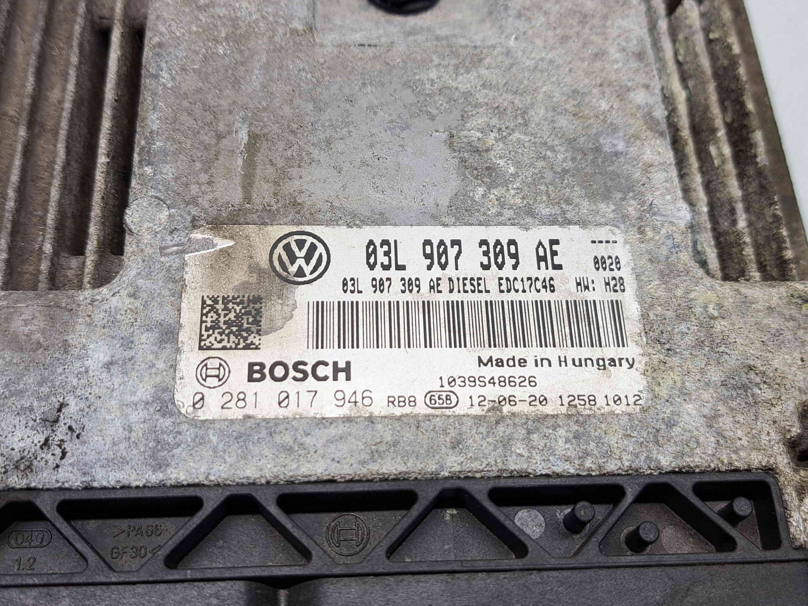 Calculator motor ECU Volkswagen Passat CC (358) [Fabr 2012-2016] 03L907309AE / 0281017946 2.0 TDI CFFB 103KW / 140CP - imagine 3