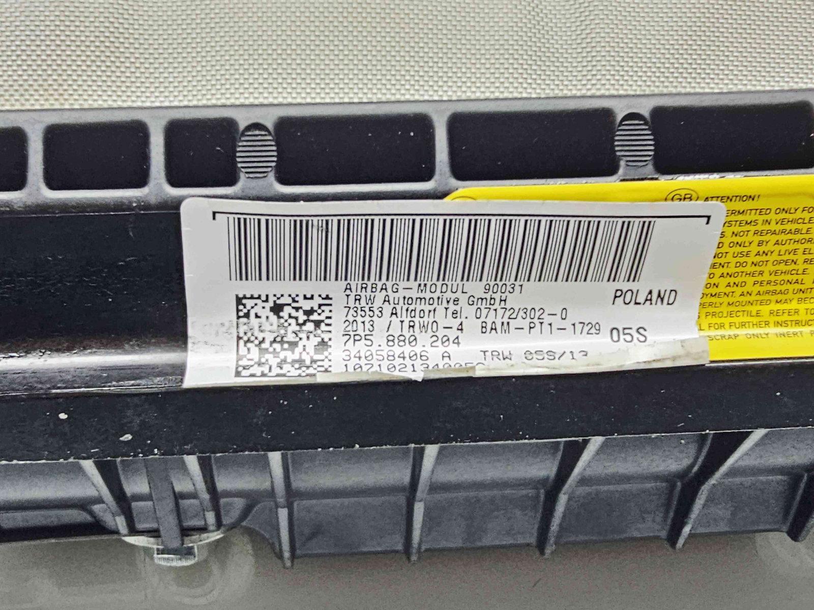 Airbag pasager PORSCHE Cayenne (92A) [Fabr 2010-2017] 7P5880204 - imagine 5